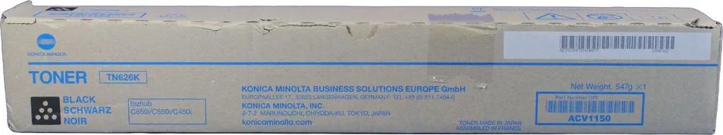 Toner Konica Minolta TN-626K Nero Originale - 28.000 Pagine - Shop Online