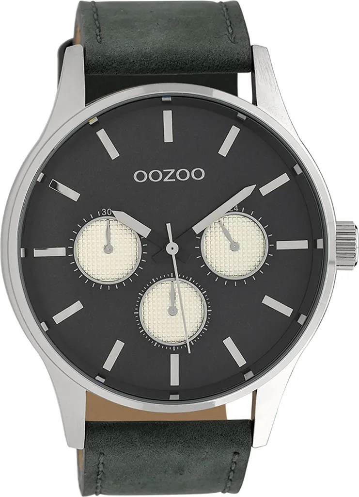 Orologio Oozoo UOC10048 Uomo Vintage Pelle Nera - Look Minimal Chic