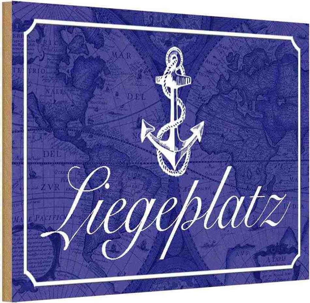 vianmo Holzschild 20x30 cm Liegeplatz Anker Segel Boot Warnschild Hinweisschild