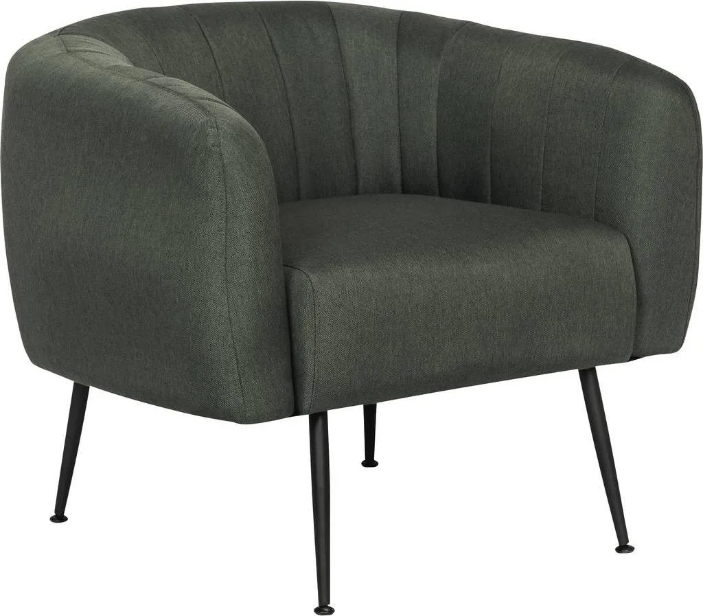 Fauteuil 1 place Diana gris foncé en tissu robuste - Confort moelleux