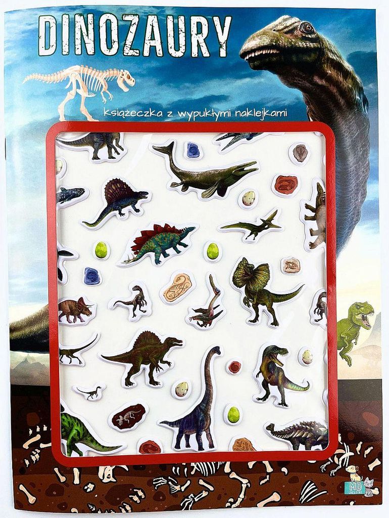 Dinozaury. Książeczka z naklejkami wypukłymi