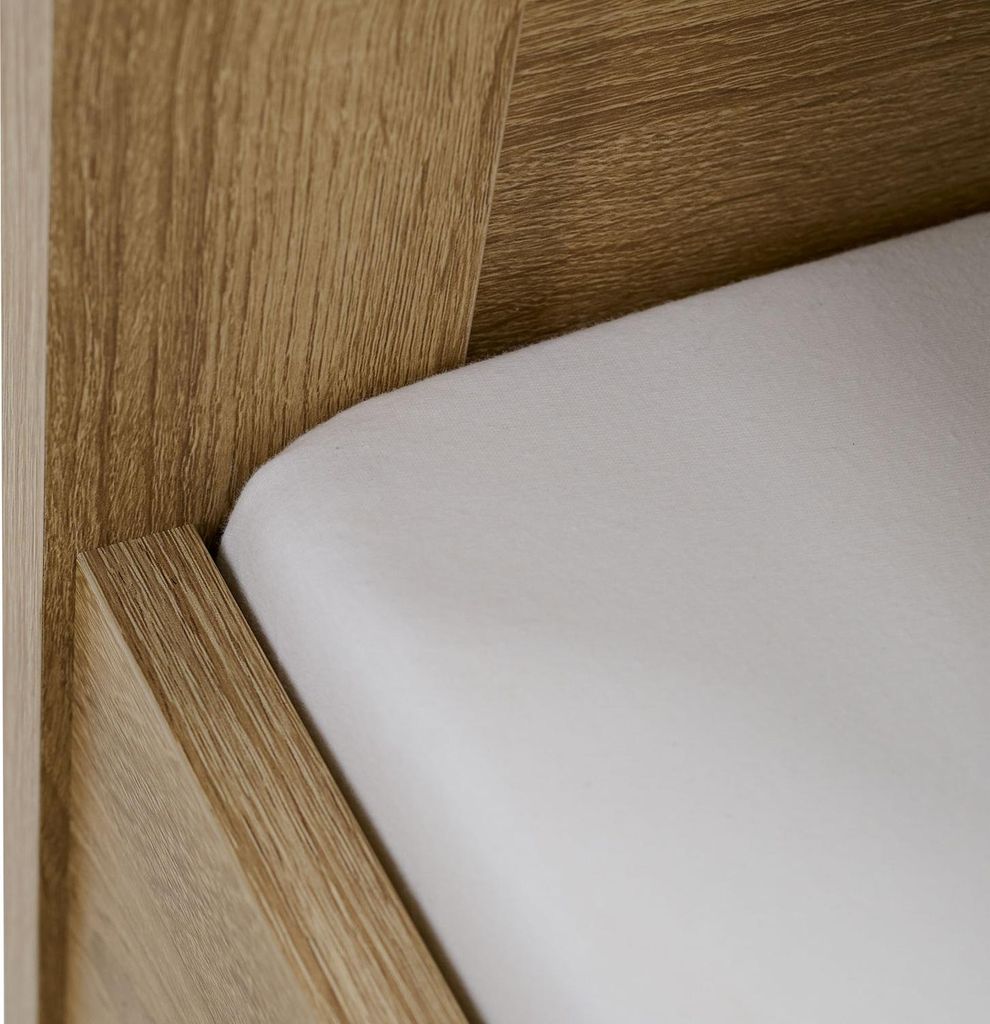 Cadre De Lit 90x200 Cm Homestyle4u – Bois Chêne Blanc – Pour Senior – Confortable