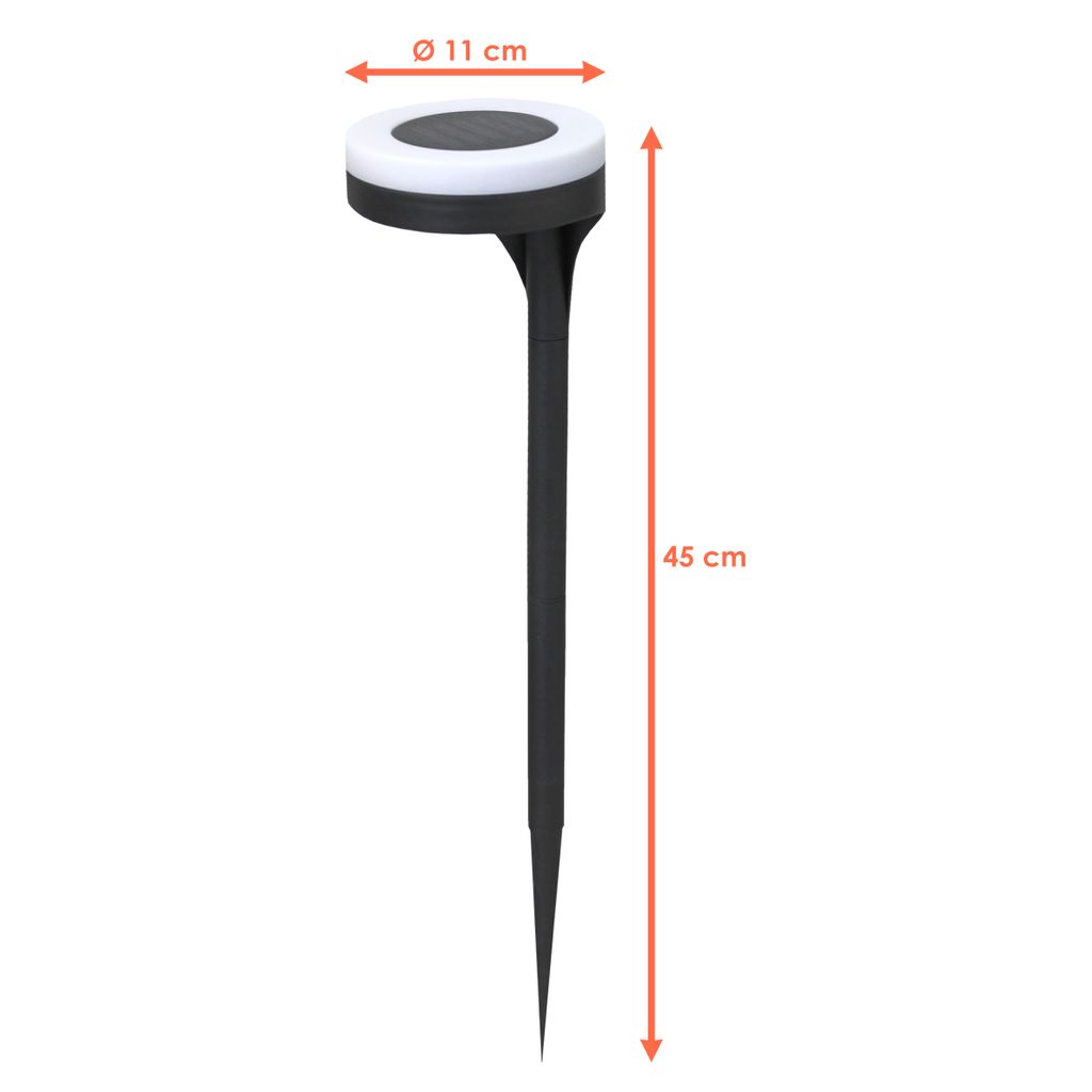 LED Solar Wegeleuchte 45 cm warm weiß - 2er Set - Gehweg Produktbild 2