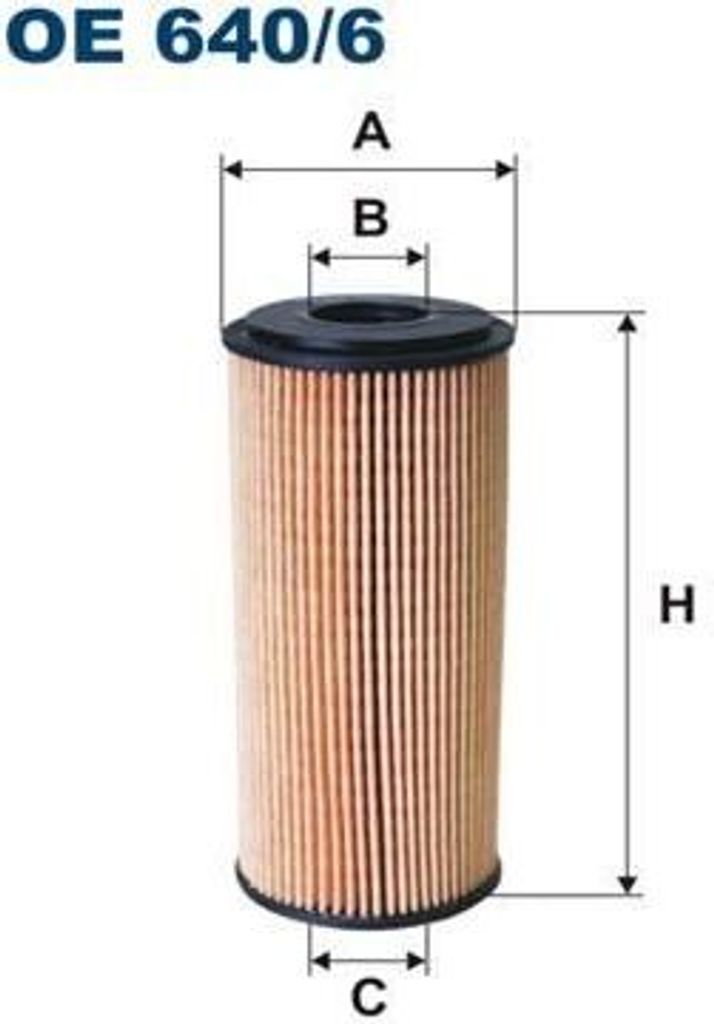 Ölfilter Filtereinsatz OE640/6 für MERCEDES A B VANEO Höhe Produktbild 