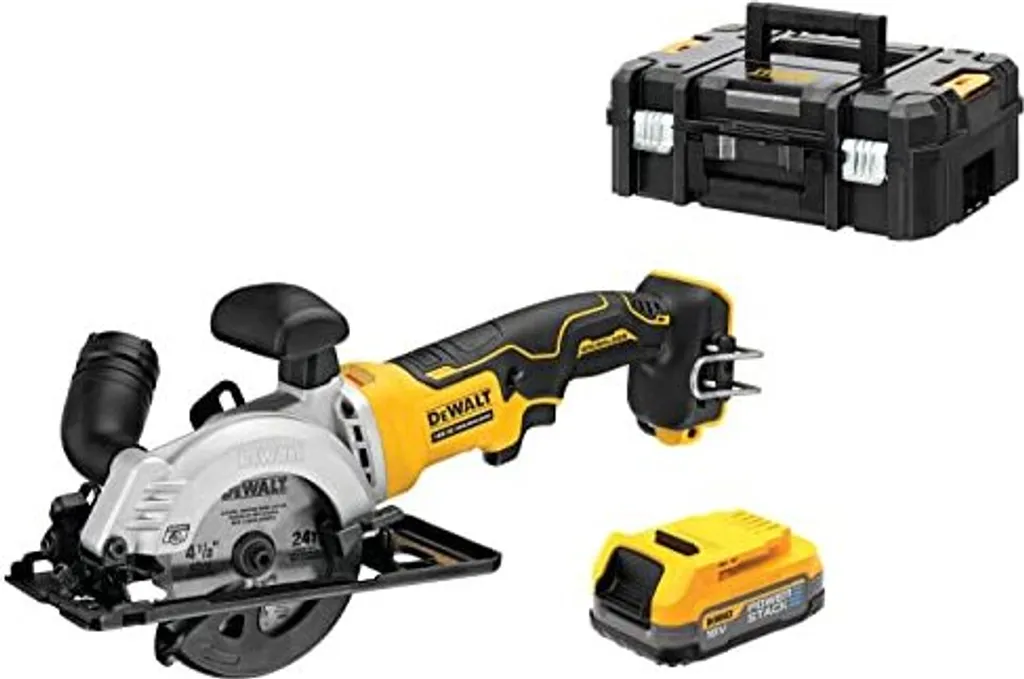 Scie circulaire DeWalt DCS571E1T 18V 115mm avec batterie PowerStack - 6