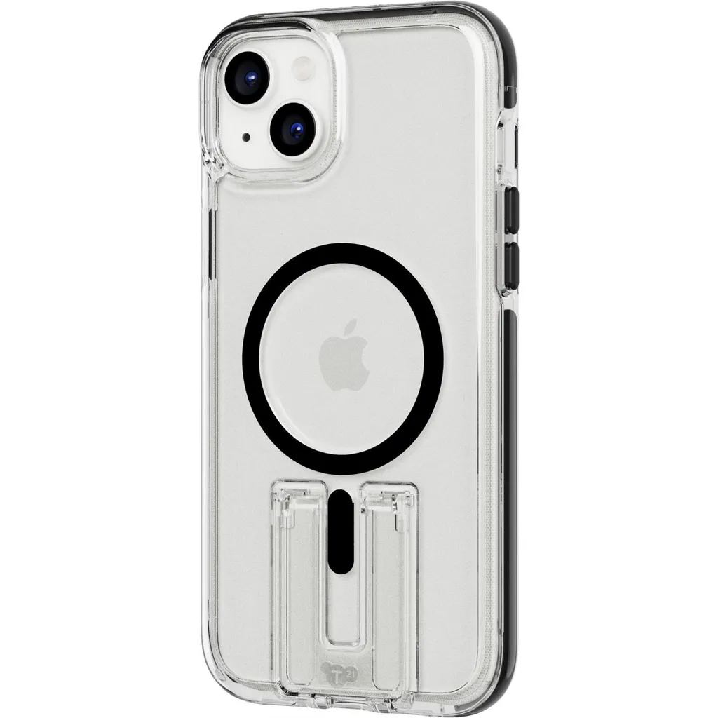 Tech21 EvoCrystal Kick Coque MagSafe pour iPhone 15 Plus Noir et Clair