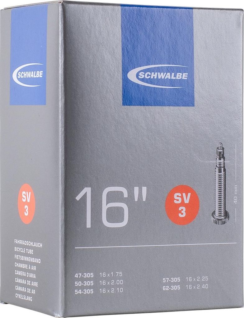 Schlauch 47/62-305 Schwalbe SV3 16- 40mm ventil Produktbild 