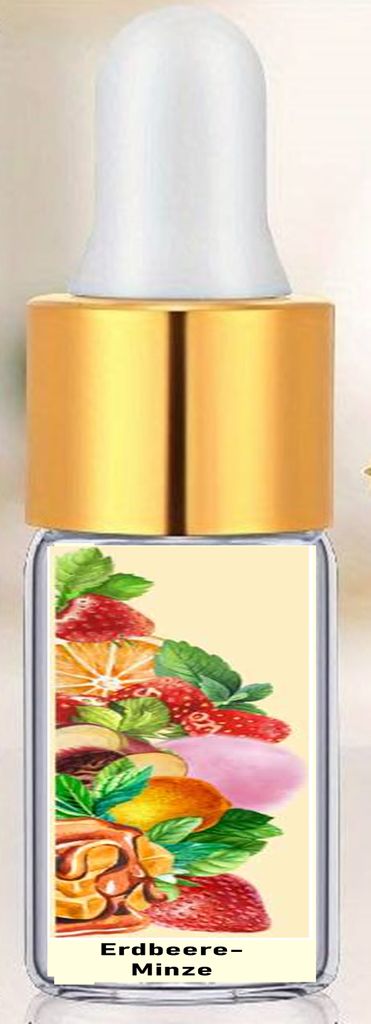 GKA Parfüm Öl Erdbeere und Minze aus Frankreich Parfümöl Kosmetik Pfirsich, Orange, Erdbeere, Minze, Karamell sehr intensiv Probierfläschchen