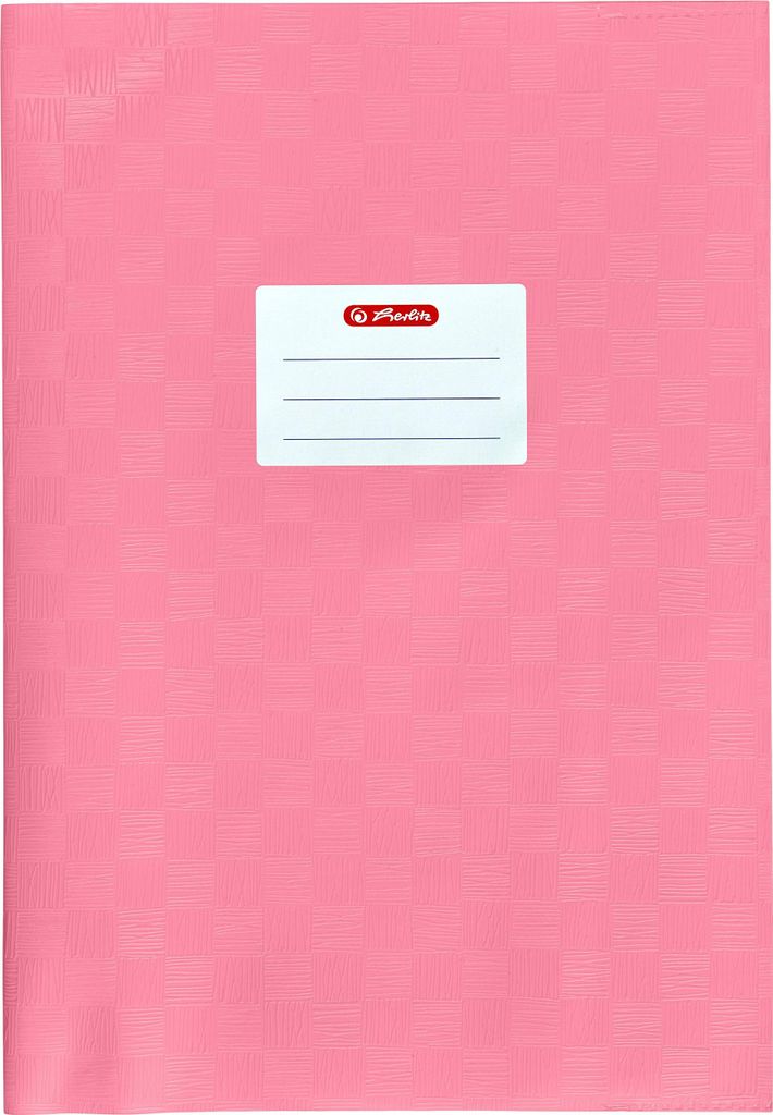 Herlitz Hefthülle A4 Baststruktur, 25 Stück, rosa