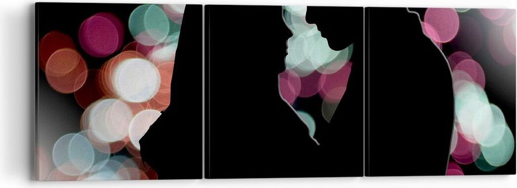 Bild auf Leinwand - Leinwandbild - Paar Liebe Beziehung - 90x30cm - Wand Bild - Wanddeko - Leinwanddruck - Bilder - Kunstdruck - Wanddekoration - L...
