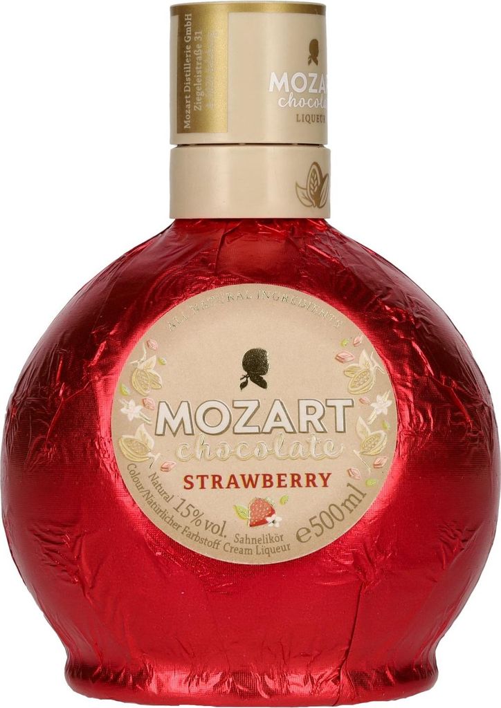 Mozart Chocolate Strawberry Sahnelikör 15% Vol. 0,5l Image du produit 