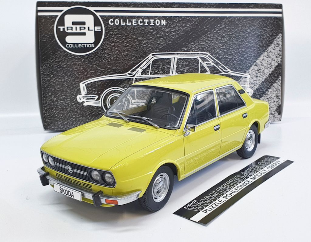 Škoda 120 LS (1979) Žltý kanárik Triple9 1:18 Obrázok produktu 