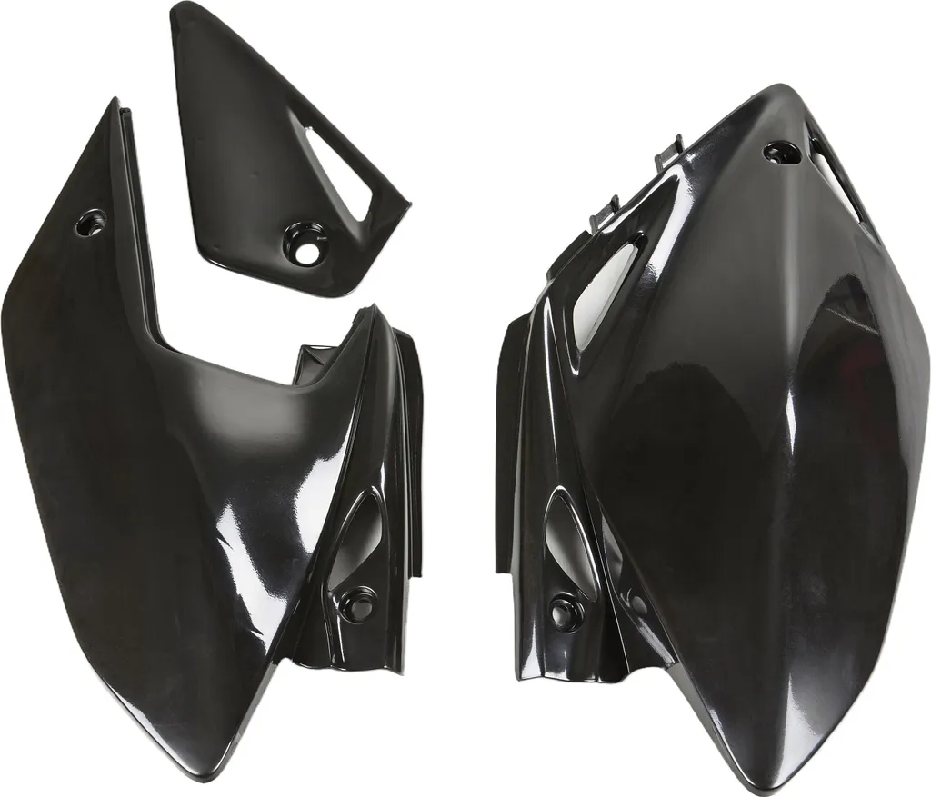 Carénage latéral UFO PLAST noir Honda CRF 450 X 2007-2016 (3 pcs)
