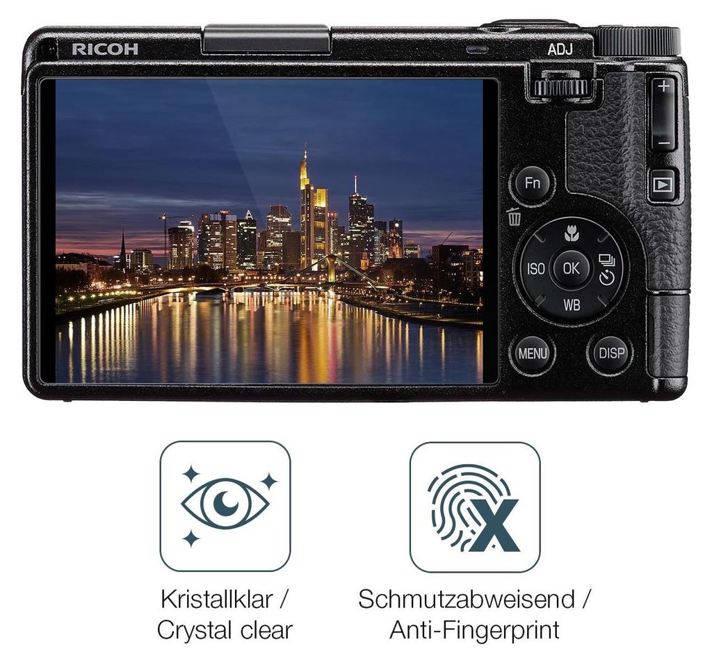 4x Pellicola Protettiva per Ricoh GR III HDF Protezione Schermo Antiriflesso