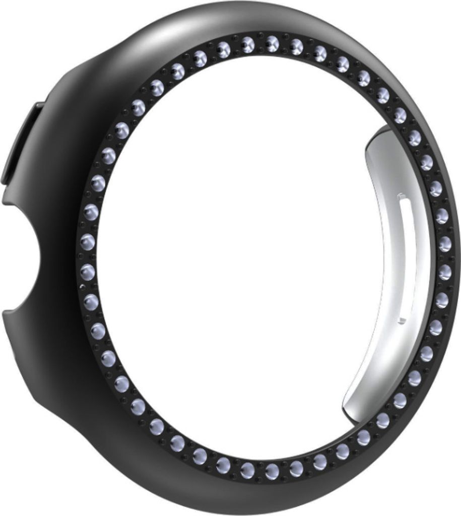 INF Google Pixel Watch 3-Hülle, PC- und Strass-Schutzhülle Schwarz 45 mm