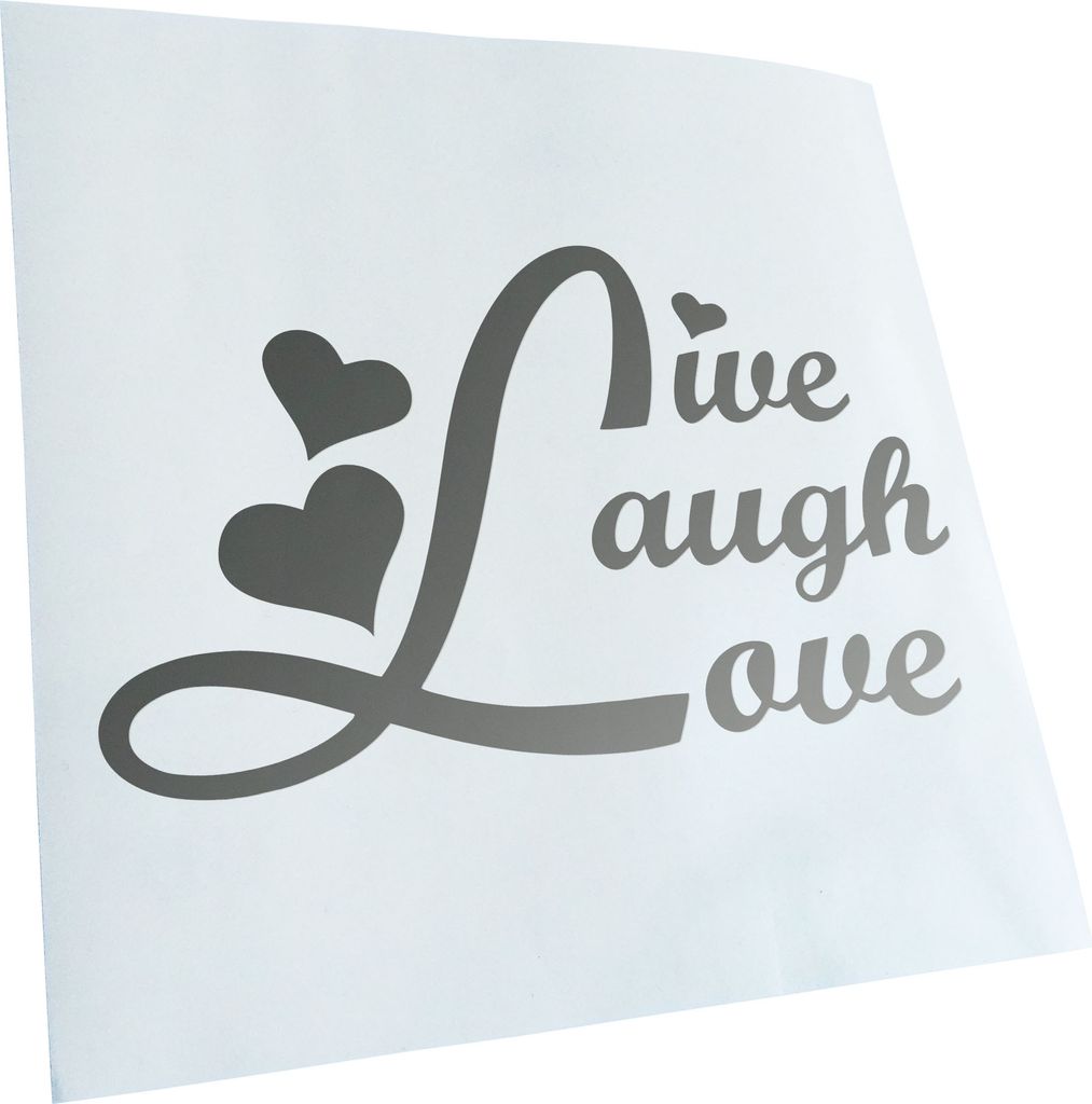 Kiwistar - Autoaufkleber - live Laugh Love Heckscheibe - Aufkleber für Auto Kfz Fahrrad, LKW, Truck Mofa