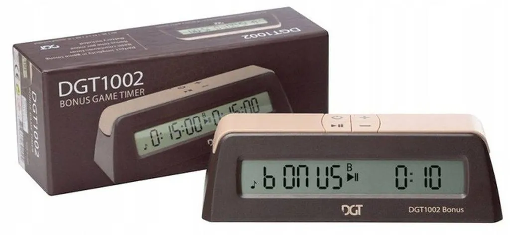 Horloge d'échecs DGT 1002 avec bonus de temps - Pendule digitale DGT