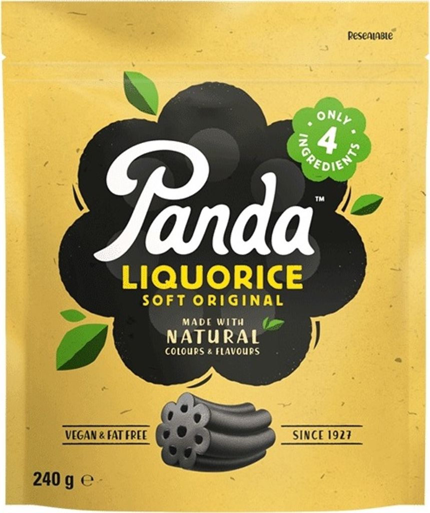 Panda All Natural Soft Liquorice 240g - Weichlakritz - Nur Produktbild 