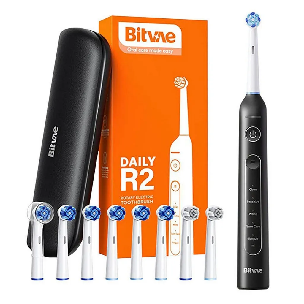 Bitvae - R2 Nero+capelli+custodia - Spazzolino da denti
