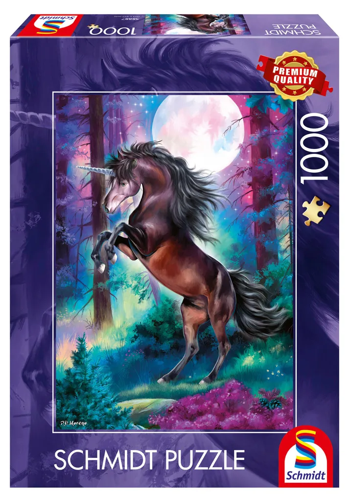 Puzzle 1000 pièces Schmidt Spiele Licorne à la pleine lune Pu1000T