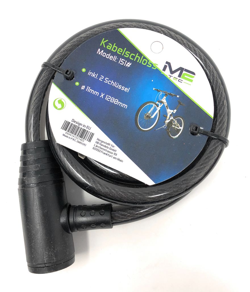 200 CM x 2,5 MM fahrrad sicherheits kabelschloss fahrrad U-lock Sa 