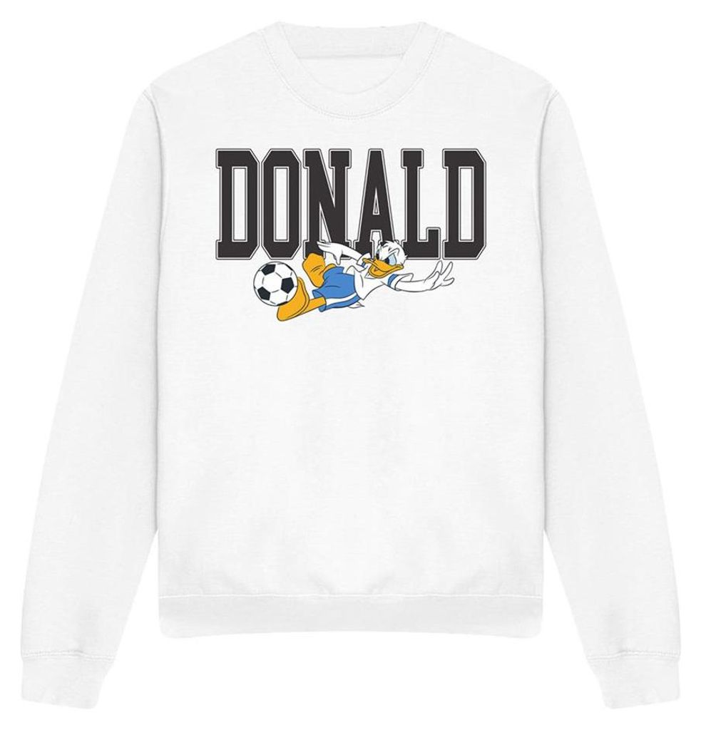 Disney - "Football Kick" Sweatshirt für Herren/Damen Uni TV34758 (L) (Weiß)