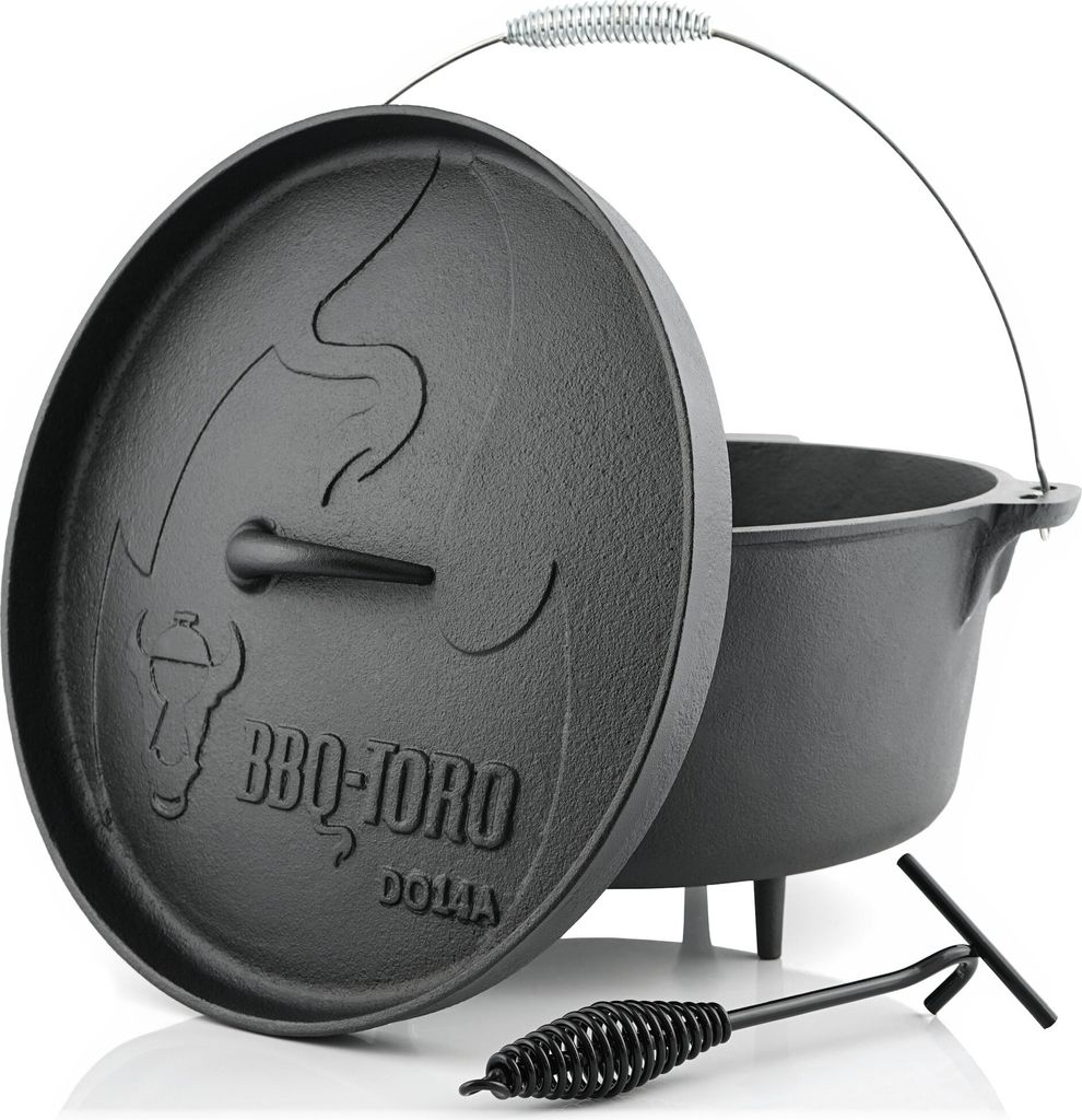 BBQ-Toro Dutch Oven DO14A, 13,3 L Alpha Gusseisen Kochtopf, Produktbild 1