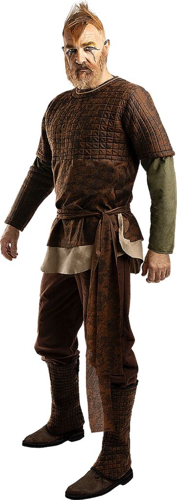 A man wearing a costume, likely for a historical or fantasy theme.