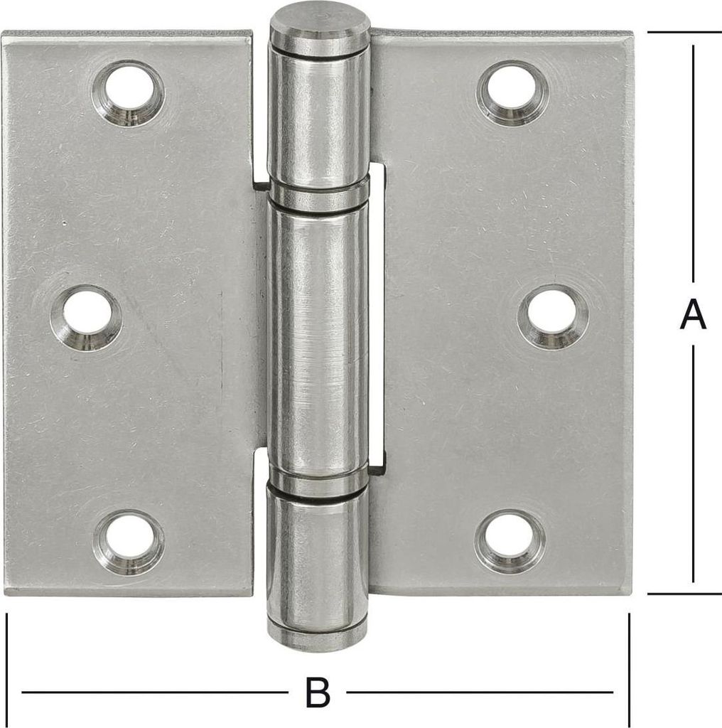 VORMANN Tür-Scharnier B85xH90mm gerollt Edelstahl,rostfrei