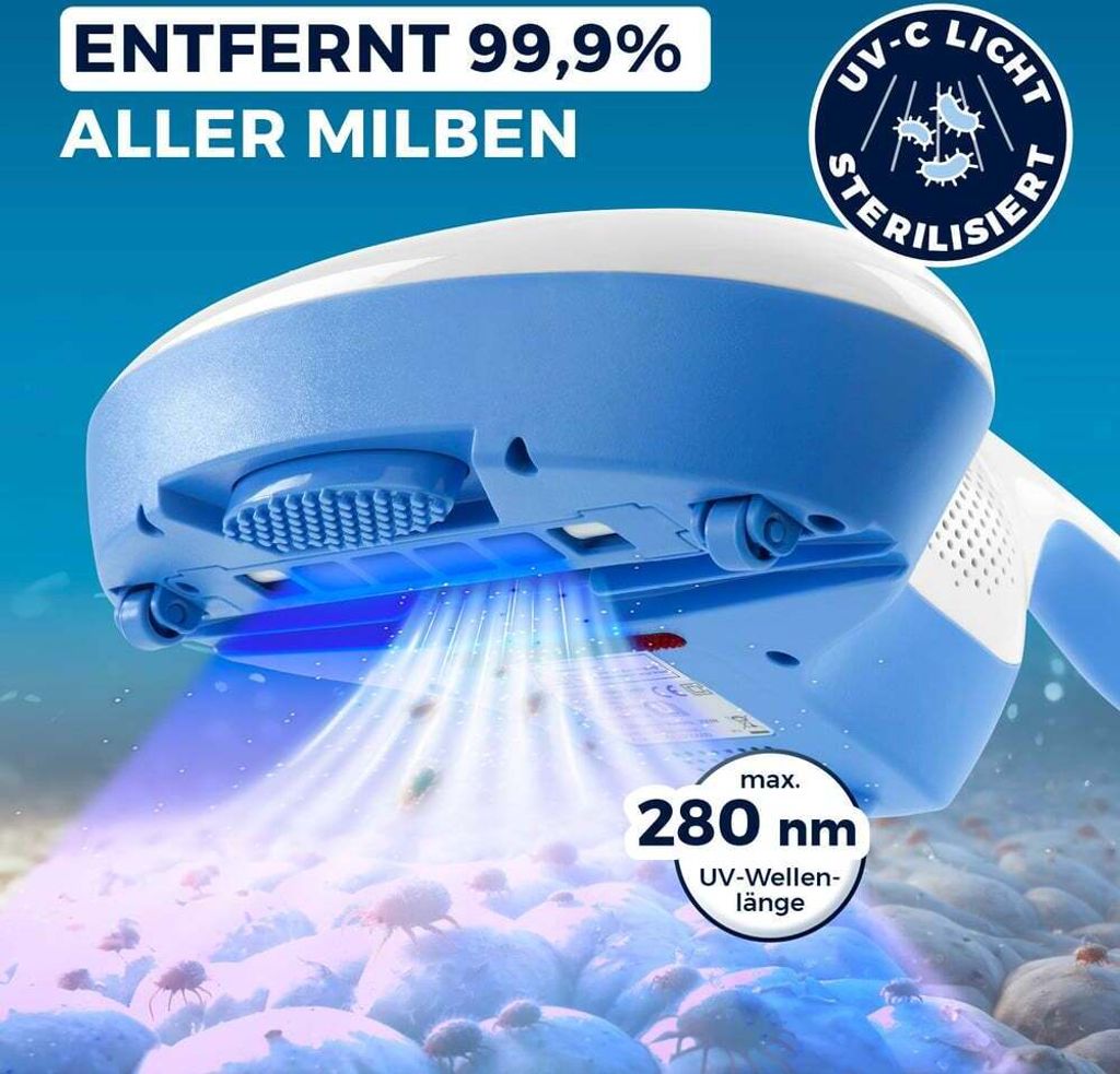 CLEANmaxx Milben-Handstaubsauger Antimilben-Sauger mit Produktbild 2