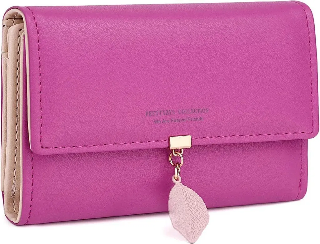 Petit sac porte-monnaie en cuir pour femme - Modèle Moyen Rose