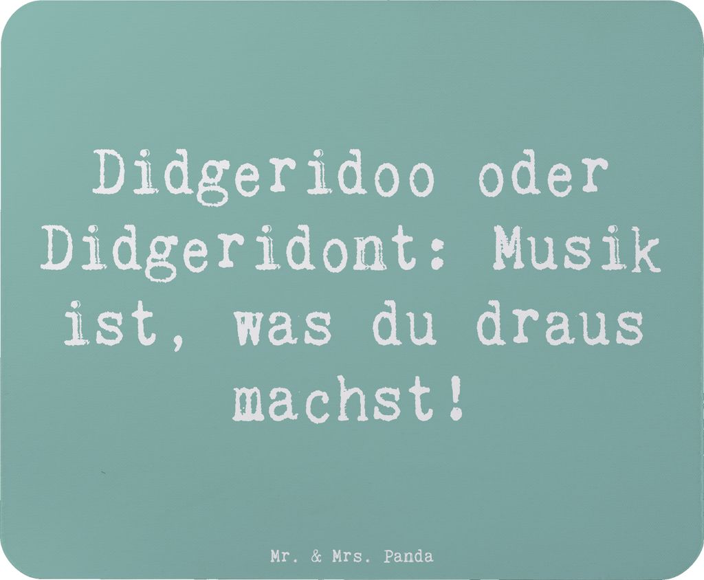 Mr. & Mrs. Panda Mousepad Spruch Didgeridoo Musik - Meeresbrise - Geschenk, Lernen, traditionell, Kultur, laptop, tief, pc mausunterlage, Technik, ...