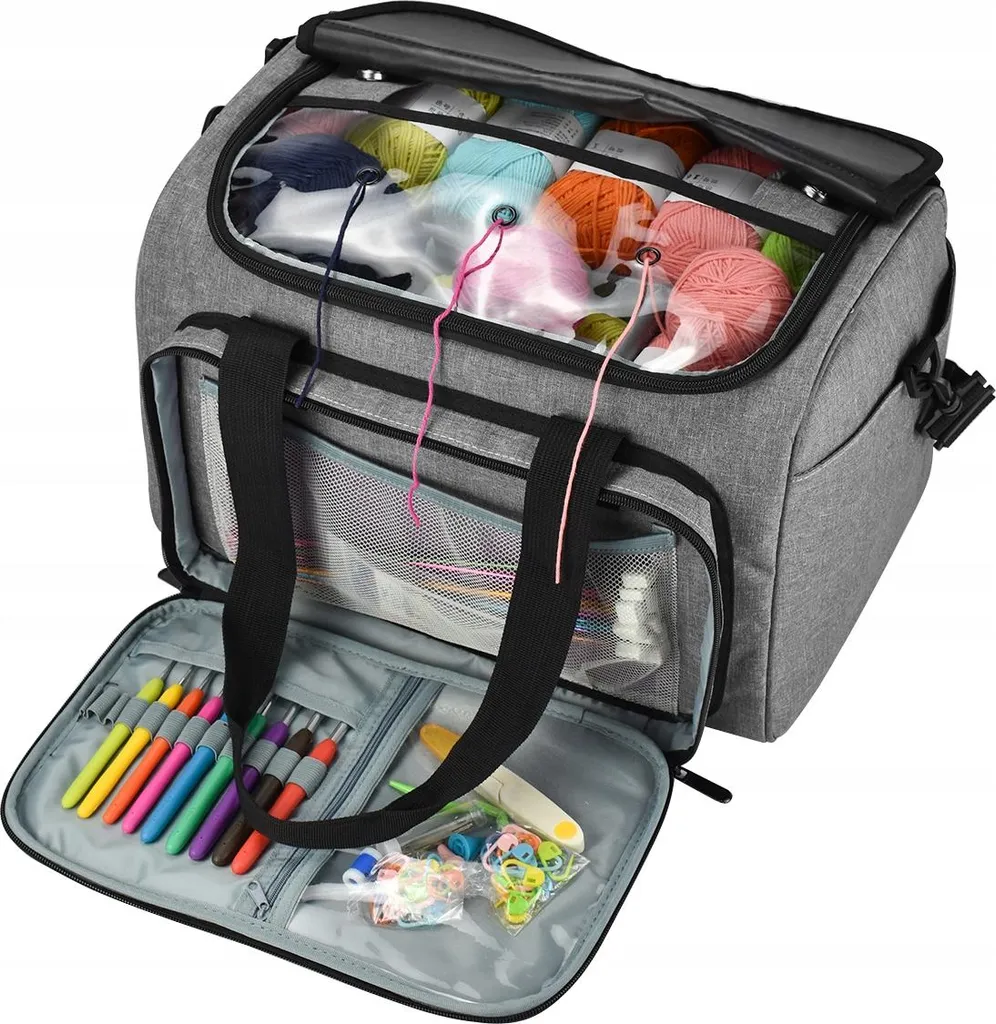 Sac machine à coudre multi-poches, rangement fils et mercerie complet