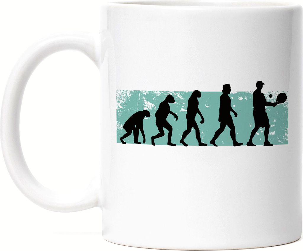 Evolution des Paddleball Tasse Weiß Paddletennis Spieler Hobby