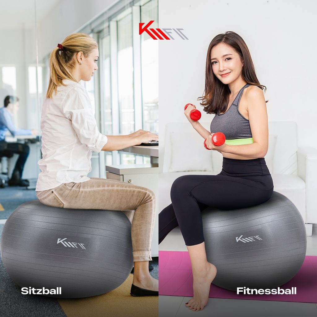 KM-Fit gymnastický míč 55 cm, tréninkový míč se vzduchovou Obrázek produktu 8