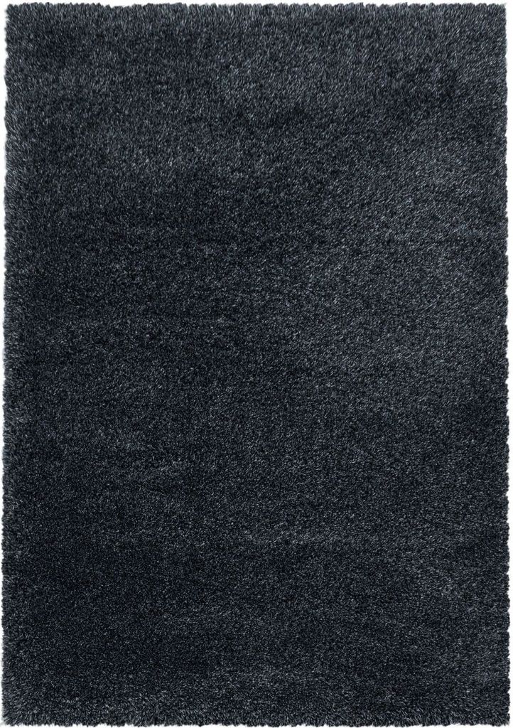 Hochflor Teppich Francesca rechteckig, Farbe: Anthrazit, Größe:120x170 cm