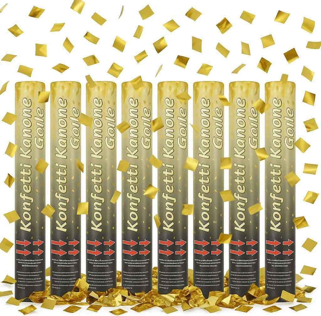 Party-popper Konfetti Kanone Konfetti-Popper Party Geburtstag Hochzeit Gold