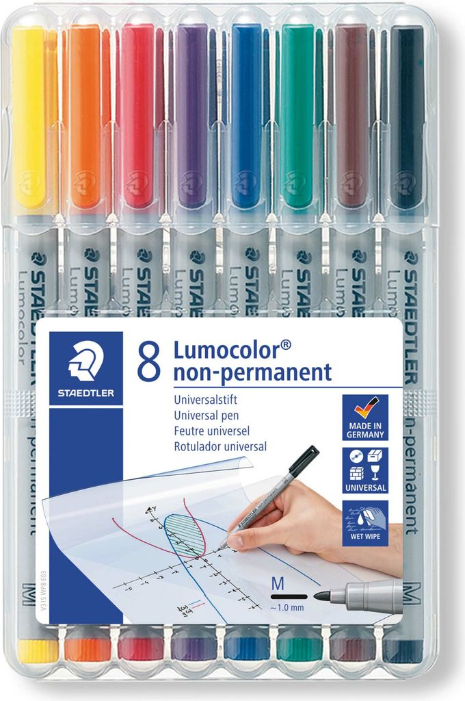 STAEDTLER Lumocolor NonPermanent Marker 315M 8er Etui Produktbild 