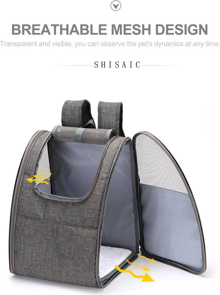Sac de transport chat confortable - Solution maille anti-stress rando - 4
