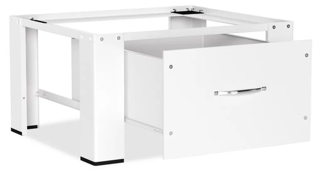 Support Lave-Linge 150kg Haute Stabilité avec Tiroir Acier 63x54 cm