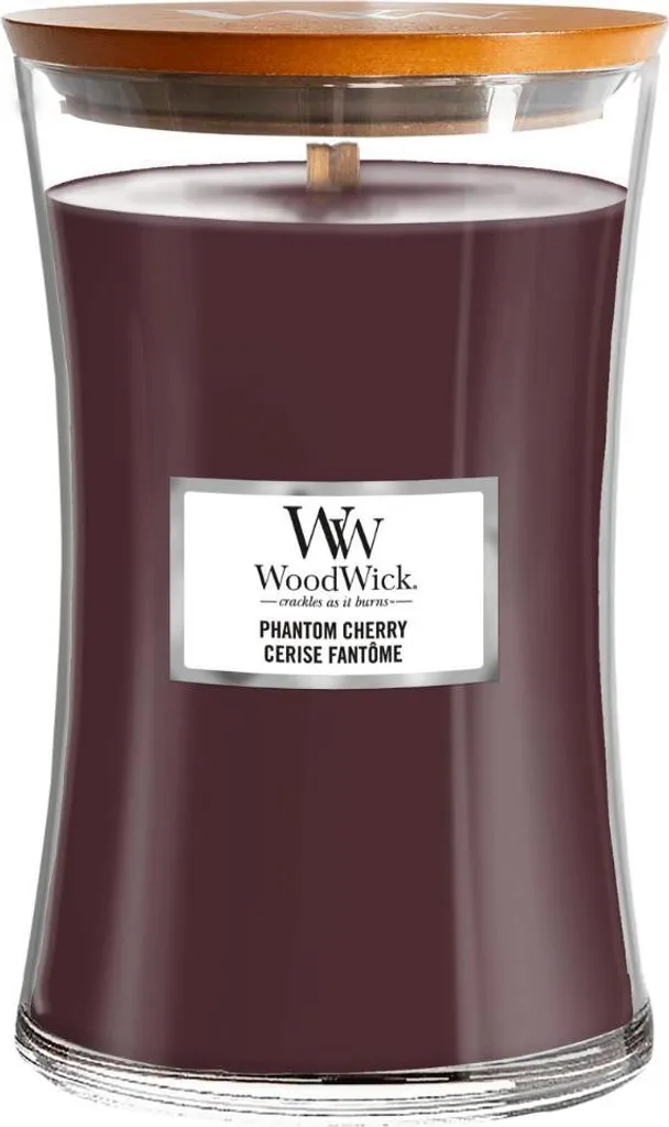 Bougie Woodwick Phantom Cherry 609,5 g contre les odeurs tenaces maison