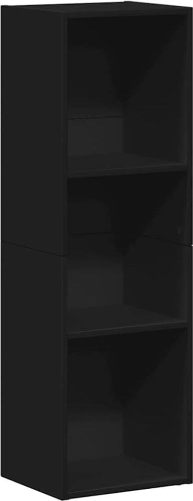 Bibliothèque/armoire TV noir 36x30x114 cm bois composite Image du produit 