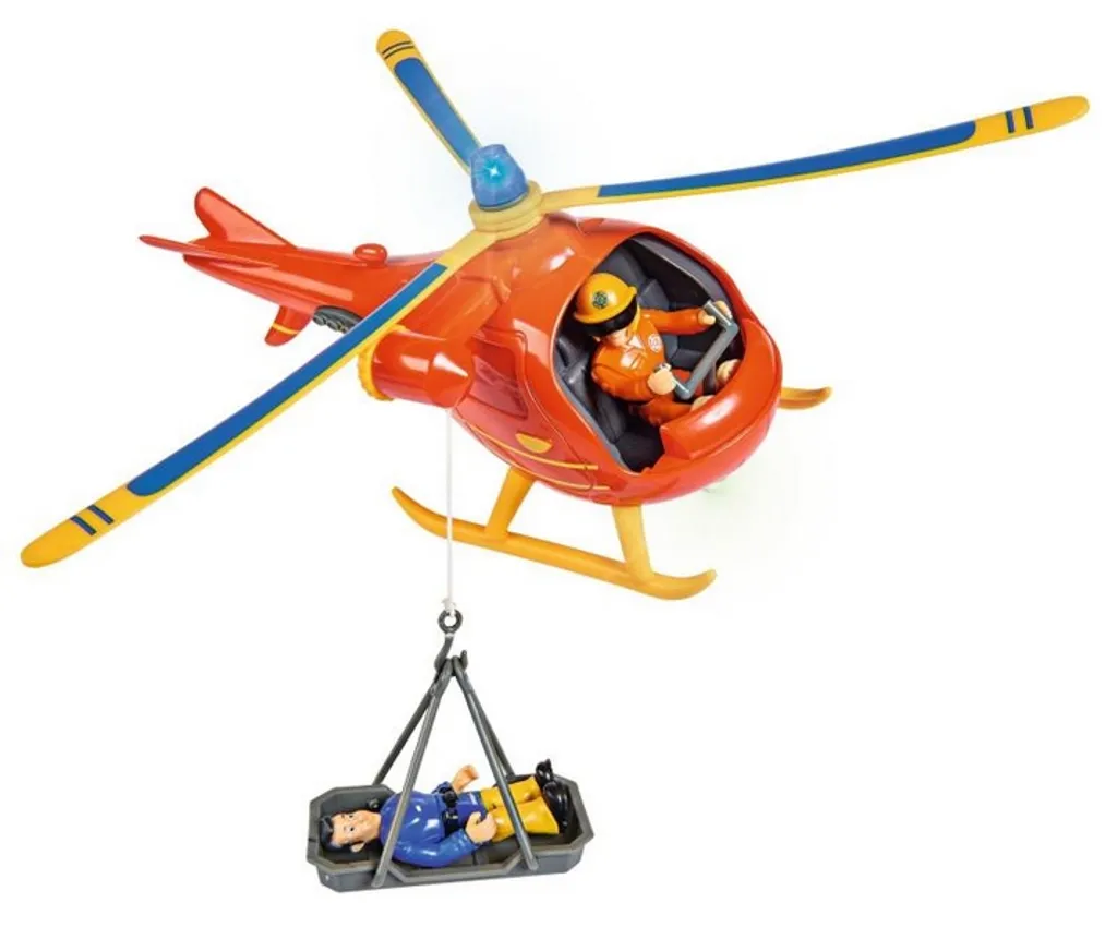 Hélicoptère du pompier Sam avec figurine et treuil de secours sonore