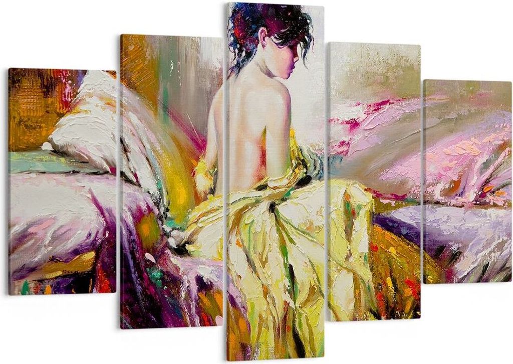 Bild auf Leinwand - Leinwandbild - Frau Modell - 150x100cm - Wand Bild - Wanddeko - Wandbilder - Leinwanddruck - Bilder - Kunstdruck - Wanddekorati...