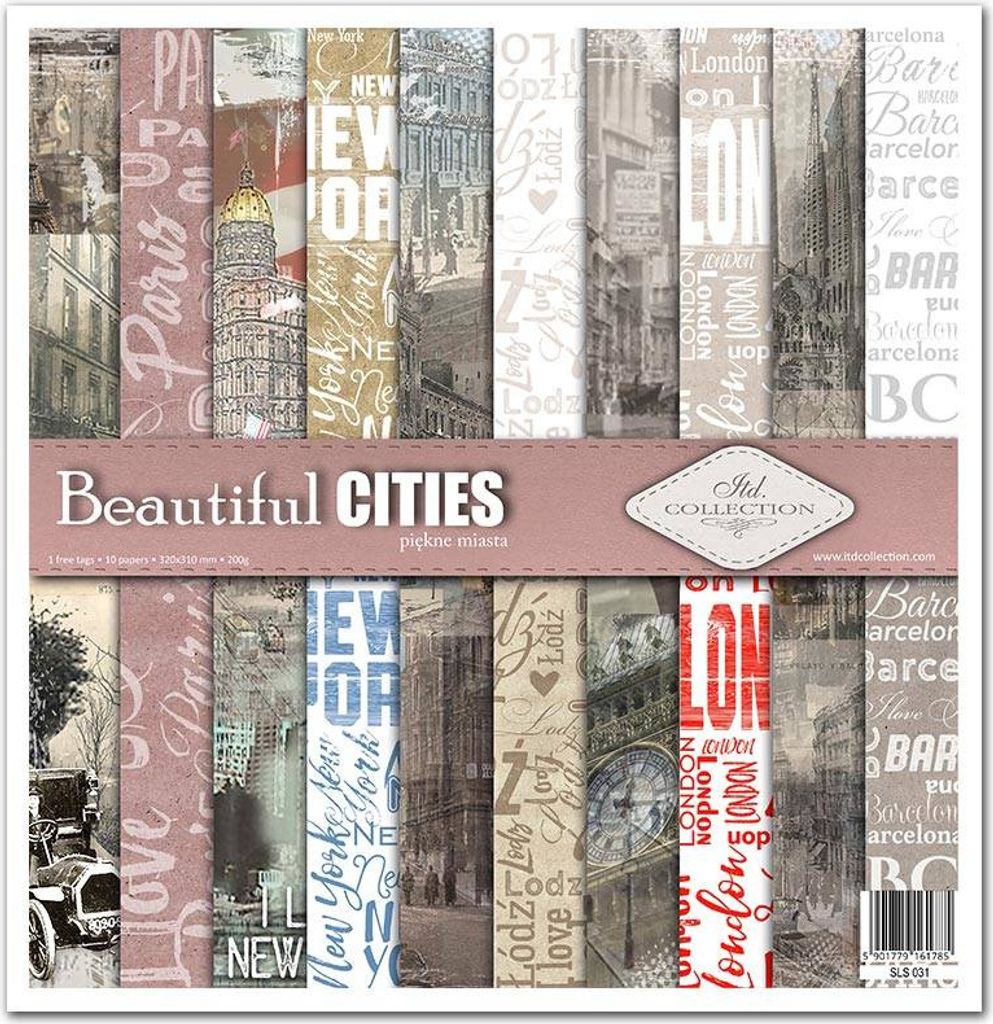 Scrapbooking-Papier Set 30×30 cm – SLS-031 Beautiful Cities – ITD Collection
