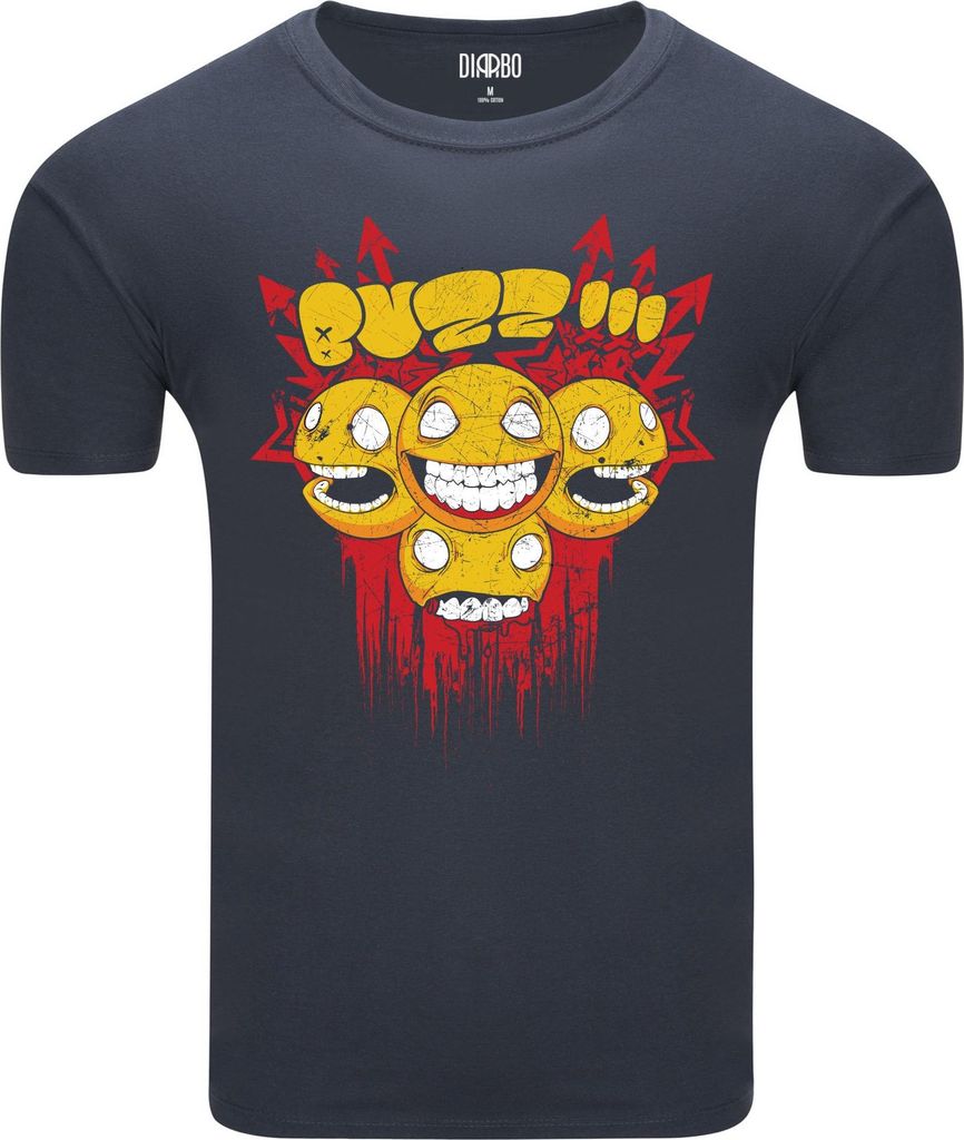 Diarbo Herren T-Shirt mit Lustiger Druck Buzz Dunkelgrau Gr.L