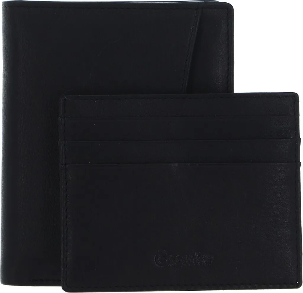 Esquire Portafoglio Pelle RFID Nero - Stile Classico e Protezione