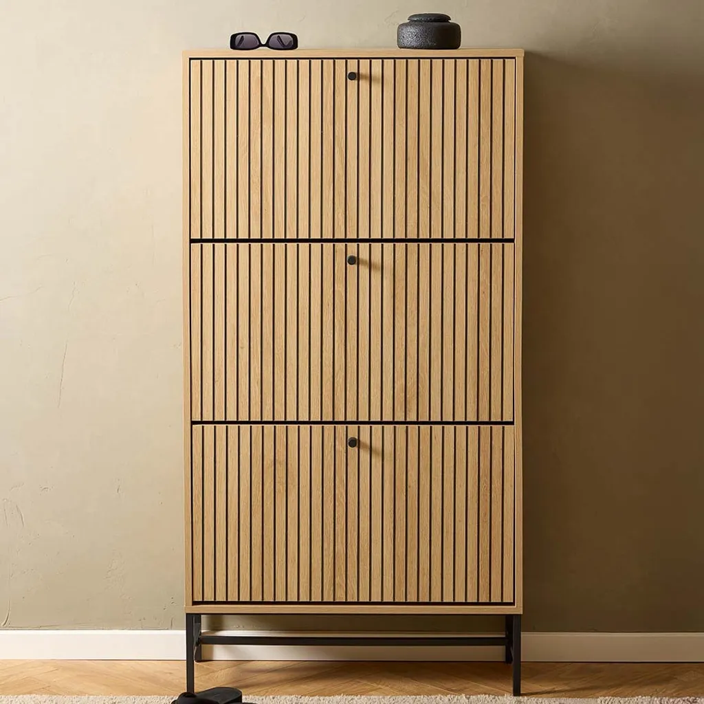 Armoire à chaussures Smuk Chêne Hazel : Fini le Désordre dans l'Entrée