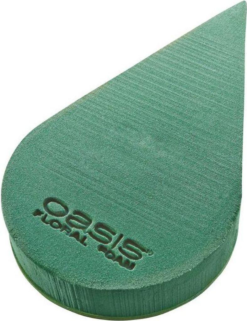 OASIS Nass Steckschwamm Tropfen SUKIAT, Bioline Holzunterlage, grün, 38x21x6cm - Nasssteckschaum