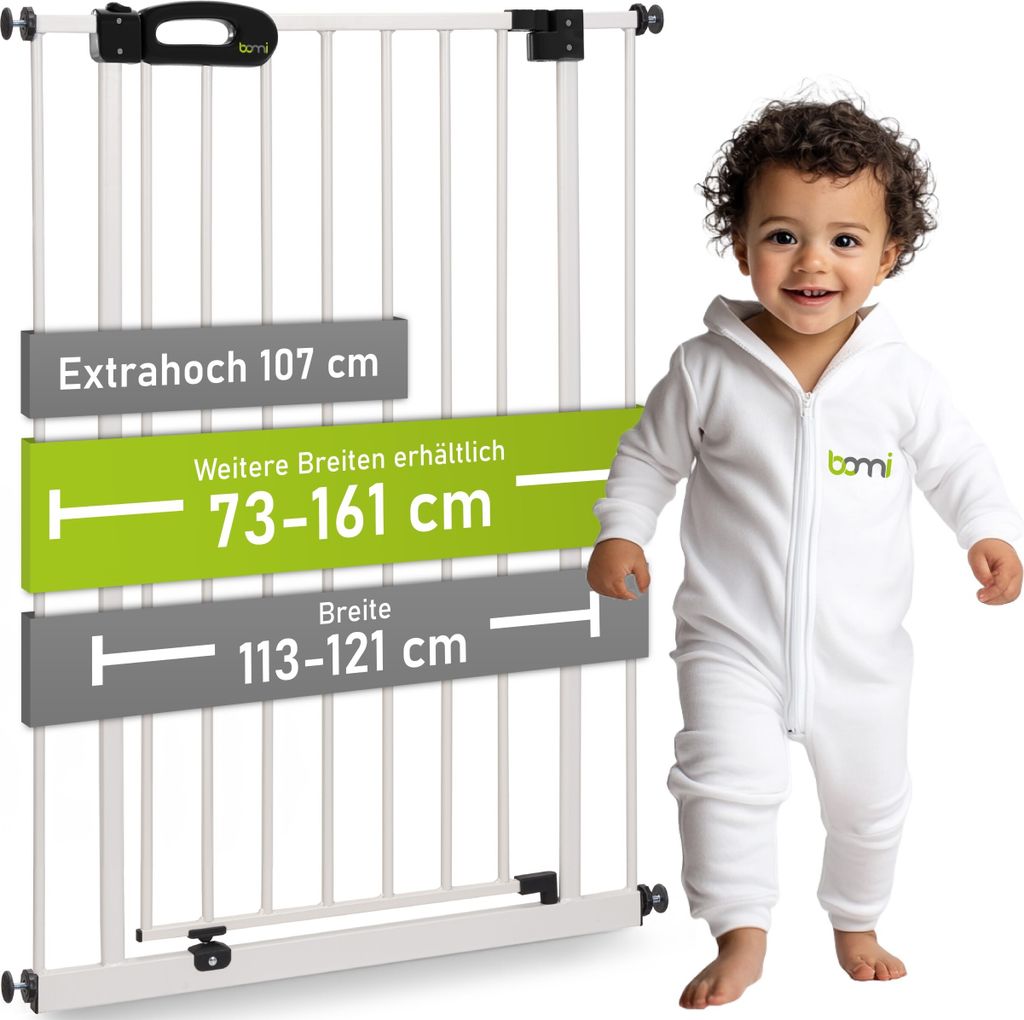 BOMI® Türschutzgitter Extrahoch 73-161 cm | Ohne Bohren | Produktbild 